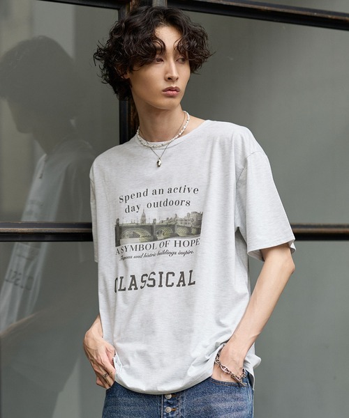 Bleme(ブレム)の「ヴィンテージグラフィック メランジ ソフトTシャツ(Tシャツ/カットソー・メンズ・グレー/オートミール・M/S/XL/L)」の20枚目の写真