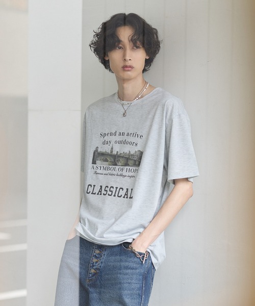 Bleme(ブレム)の「ヴィンテージグラフィック メランジ ソフトTシャツ(Tシャツ/カットソー・メンズ・グレー/オートミール・M/S/XL/L)」の22枚目の写真