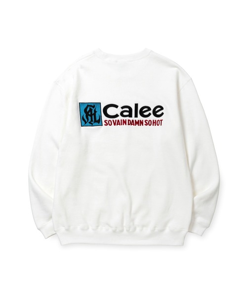 CALEE（キャリー）の「CAL NT LOGO CREW NECK SW ＜NATURALLY PAINT DESIGN＞（スウェット・メンズ・ブラック/レッド/ホワイト・MEDIUM/LARGE）」の2枚目の写真