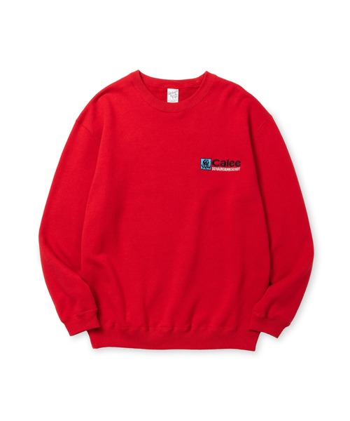 CALEE（キャリー）の「CAL NT LOGO CREW NECK SW ＜NATURALLY PAINT DESIGN＞（スウェット・メンズ・ブラック/レッド/ホワイト・MEDIUM/LARGE）」の4枚目の写真