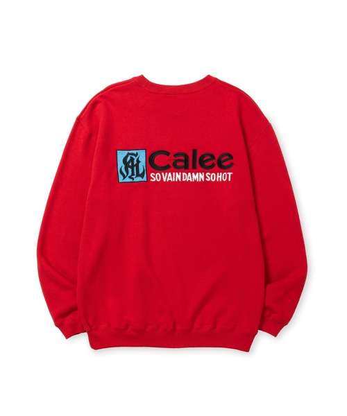 CALEE（キャリー）の「CAL NT LOGO CREW NECK SW ＜NATURALLY PAINT DESIGN＞（スウェット・メンズ・ブラック/レッド/ホワイト・MEDIUM/LARGE）」の11枚目の写真