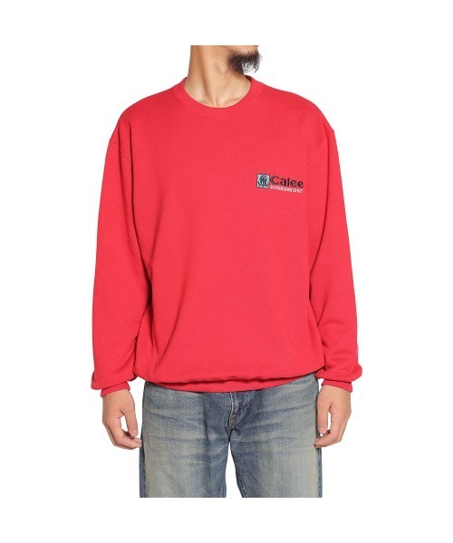 CALEE（キャリー）の「CAL NT LOGO CREW NECK SW ＜NATURALLY PAINT DESIGN＞（スウェット・メンズ・ブラック/レッド/ホワイト・MEDIUM/LARGE）」の7枚目の写真