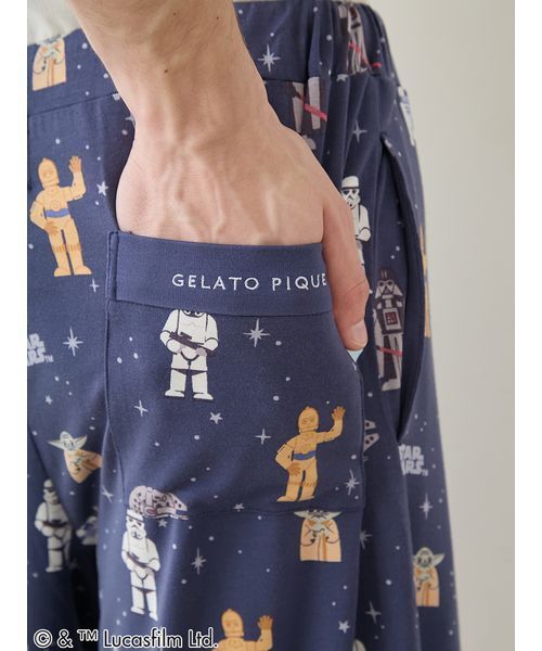 gelato pique(ジェラートピケ)の「【STAR WARS】【メンズ】総柄ハーフパンツ(ルームウェア/パジャマ・メンズ・ネイビー/ミント・M/L)」の13枚目の写真