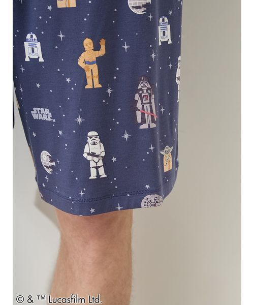 gelato pique(ジェラートピケ)の「【STAR WARS】【メンズ】総柄ハーフパンツ(ルームウェア/パジャマ・メンズ・ネイビー/ミント・M/L)」の14枚目の写真