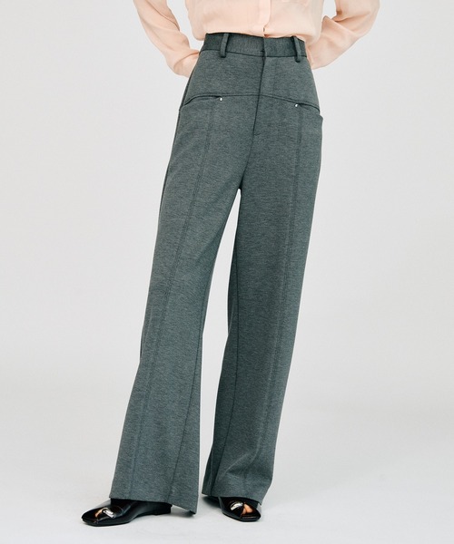 PRANK PROJECT(プランクプロジェクト)の「【2026Summer Pre-Order】バックスリットスリムパンツ / Back Slit Slim Pants(その他パンツ・レディース・ブラック/グレー・36/38)」の2枚目の写真