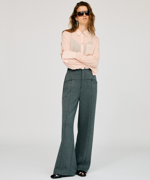 PRANK PROJECT(プランクプロジェクト)の「【2026Summer Pre-Order】バックスリットスリムパンツ / Back Slit Slim Pants(その他パンツ・レディース・ブラック/グレー・36/38)」の3枚目の写真