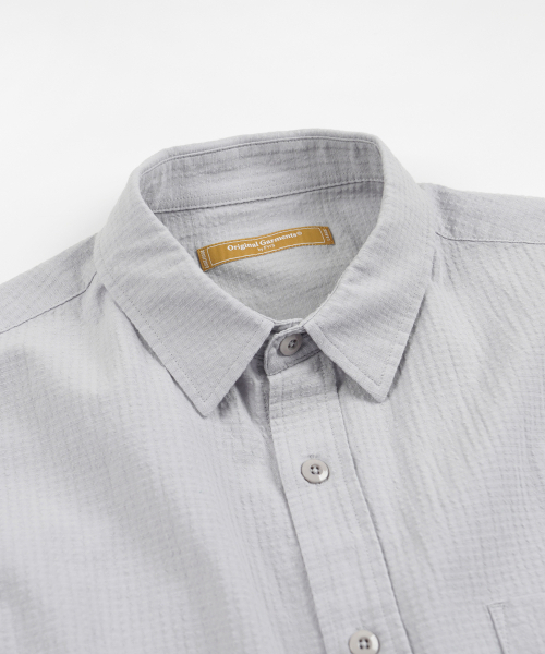 FRIZMWORKS(フリズムワークス)の「OG DOBBY WEAVE SEERSUCKER HALF SHIRT _ GRAY(シャツ/ブラウス・メンズ・その他・SMALL/MEDIUM/LARGE/X-LARGE)」の3枚目の写真