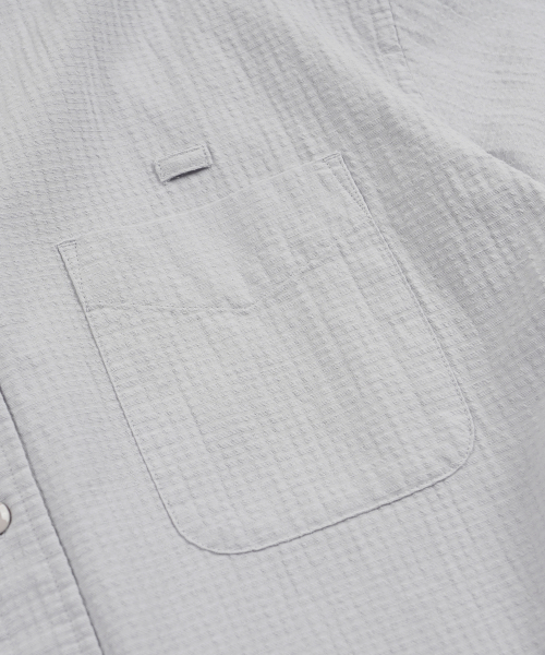 FRIZMWORKS(フリズムワークス)の「OG DOBBY WEAVE SEERSUCKER HALF SHIRT _ GRAY(シャツ/ブラウス・メンズ・その他・SMALL/MEDIUM/LARGE/X-LARGE)」の4枚目の写真