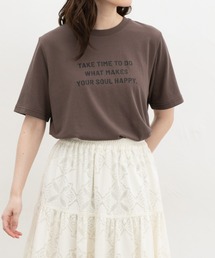 【ハニさら・接触冷感・吸水速乾・UVカット・遮熱】ロゴプリントTシャツ