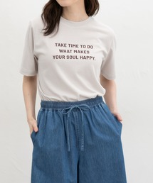 【ハニさら・接触冷感・吸水速乾・UVカット・遮熱】ロゴプリントTシャツ