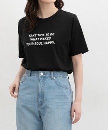 【ハニさら・接触冷感・吸水速乾・ＵＶカット・遮熱】ロゴプリントＴシャツ