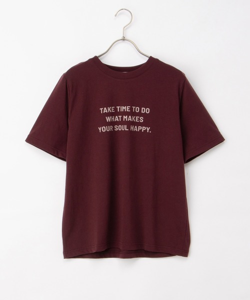 Honeys(ハニーズ)の「【ハニさら・接触冷感・吸水速乾・UVカット・遮熱】ロゴプリントTシャツ(Tシャツ/カットソー・レディース・オフホワイト/ボルドー/ブラック/ライトベージュ/スミクロ/ブラウン・LL/S/L/M)」の17枚目の写真