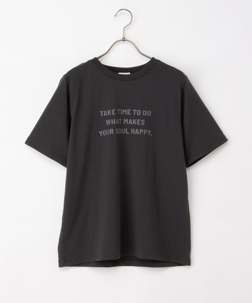 Honeys(ハニーズ)の「【ハニさら・接触冷感・吸水速乾・UVカット・遮熱】ロゴプリントTシャツ(Tシャツ/カットソー・レディース・オフホワイト/ボルドー/ブラック/ライトベージュ/スミクロ/ブラウン・LL/S/L/M)」の19枚目の写真