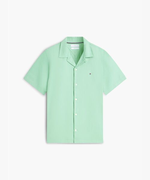 TOMMY HILFIGER(トミーヒルフィガー)の「レギュラーフィットリネン混紡半袖シャツ(シャツ/ブラウス・メンズ・グリーン系その他5/ホワイト/ネイビー・MEDIUM/LARGE/X-LARGE/SMALL)」の17枚目の写真