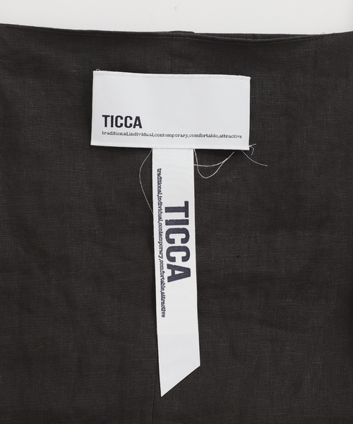 Spick & Span（スピックアンドスパン）の「TICCA リネンキャミソールベスト（ベスト・レディース・ブラウン/ホワイト・FREE）」の19枚目の写真