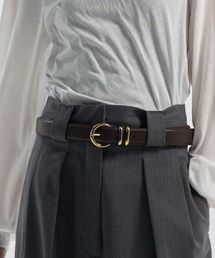 CINOH（チノ）の「LEATHER BELT _ GOLD BUCKLE   SILVER-GOLD LOOPS（ベルト）」