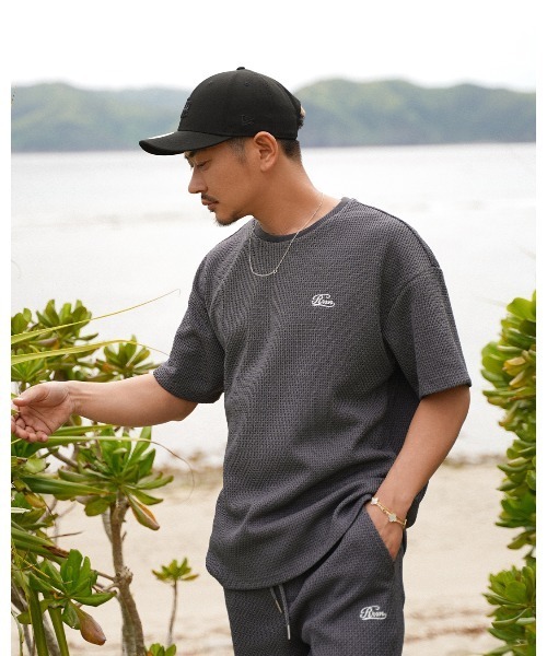 #Re:room(リルーム)の「RrmワッフルビックTシャツ(Tシャツ/カットソー・メンズ・ベージュ/ブラック・S-M)」の15枚目の写真