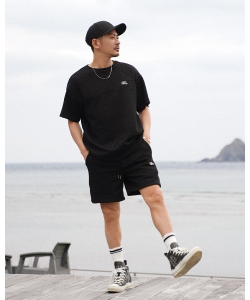 #Re:room(リルーム)の「RrmワッフルビックTシャツ(Tシャツ/カットソー・メンズ・ベージュ/ブラック・S-M)」の3枚目の写真