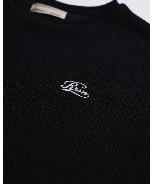#Re:room(リルーム)の「RrmワッフルビックTシャツ(Tシャツ/カットソー・メンズ・ベージュ/ブラック・S-M)」の6枚目の写真