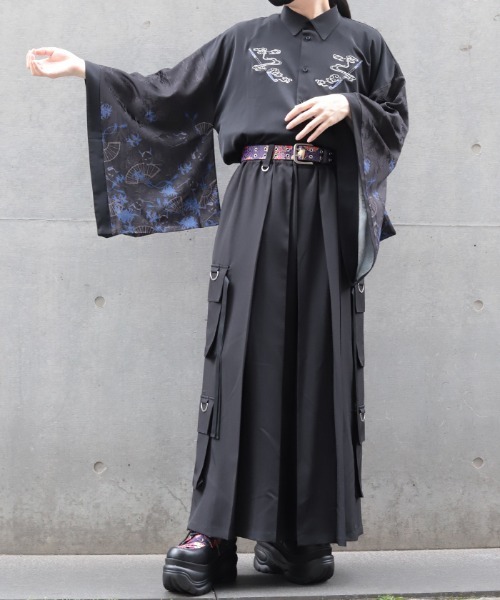REZEN（リゼン）の「般若×煙管和袖シャツ（シャツ/ブラウス・メンズ・レッドパープル/ローズ/ブルーパープル・LARGE/MEDIUM）」の13枚目の写真
