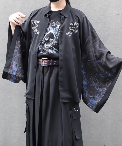 REZEN（リゼン）の「般若×煙管和袖シャツ（シャツ/ブラウス・メンズ・レッドパープル/ローズ/ブルーパープル・LARGE/MEDIUM）」の14枚目の写真