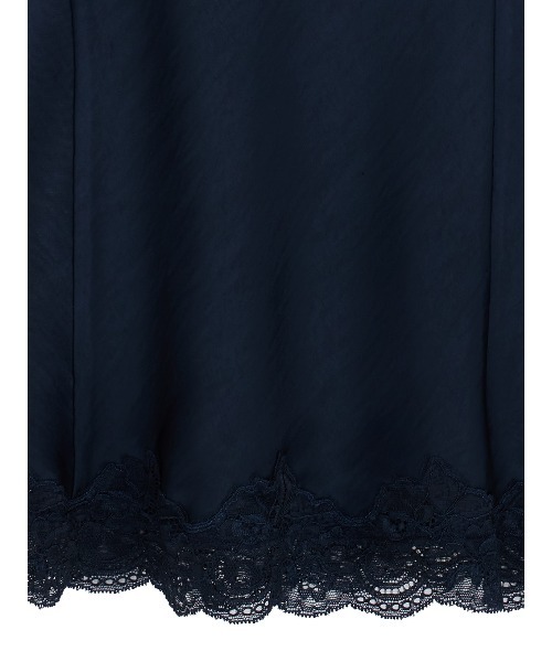 Ameri(アメリ)の「LACY SATIN TUNIC LAYERED TOP(キャミソール・レディース・ネイビー/アイボリー/ボルドー/ブラウン・FREE)」の10枚目の写真