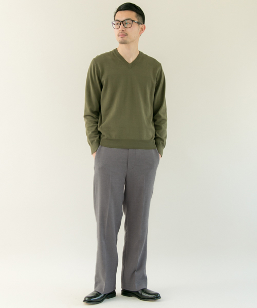 URBAN RESEARCH（アーバンリサーチ）の「URiD ウールブレンドワイドパンツ（その他パンツ・メンズ・グレー/ブラック・LARGE/MEDIUM）」の13枚目の写真