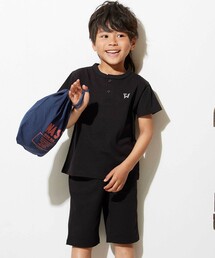 【接触冷感】ヘンリーネックTシャツ＆パンツセット(110~160cm)