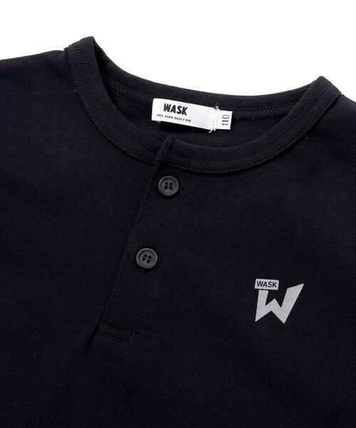 WASK(ワスク)の「【接触冷感】ヘンリーネックTシャツ&パンツセット(110~160cm)(セットアップ・キッズ・ブラック・140cm/160cm/130cm/150cm)」の9枚目の写真