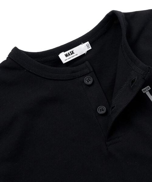 WASK(ワスク)の「【接触冷感】ヘンリーネックTシャツ&パンツセット(110~160cm)(セットアップ・キッズ・ブラック・140cm/160cm/130cm/150cm)」の10枚目の写真