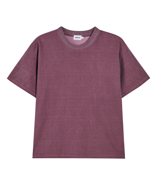 AKECII(アケシ)の「クルードピグダイングクロップ半袖Tシャツ_ビンテージワイン(Tシャツ/カットソー・メンズ・その他・MEDIUM/LARGE)」の5枚目の写真