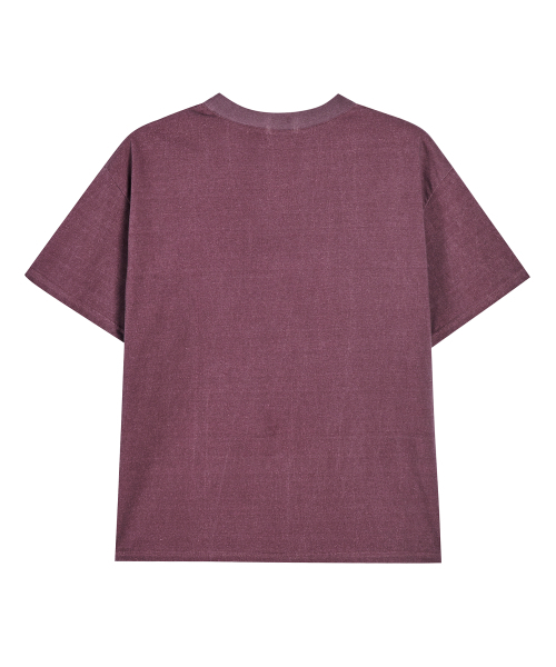 AKECII(アケシ)の「クルードピグダイングクロップ半袖Tシャツ_ビンテージワイン(Tシャツ/カットソー・メンズ・その他・MEDIUM/LARGE)」の6枚目の写真