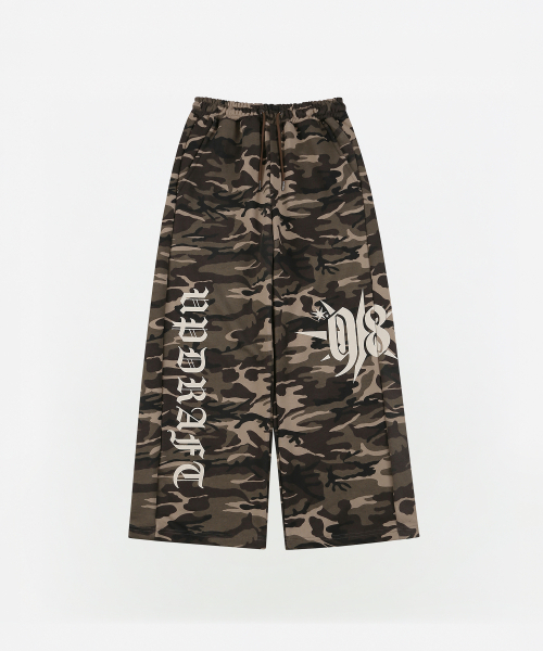 UPDRAFT（アップドラフト）の「CAMO PRINT WIDE TRACK PANTS [BROWN]（スウェットパンツ・レディース・その他・FREE）」の4枚目の写真