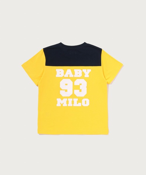 A BATHING APE(アベイシングエイプ)の「BABY MILO FOOTBALL TEE(Tシャツ/カットソー・キッズ・グレー/イエロー・110/100/130/90/140)」の4枚目の写真