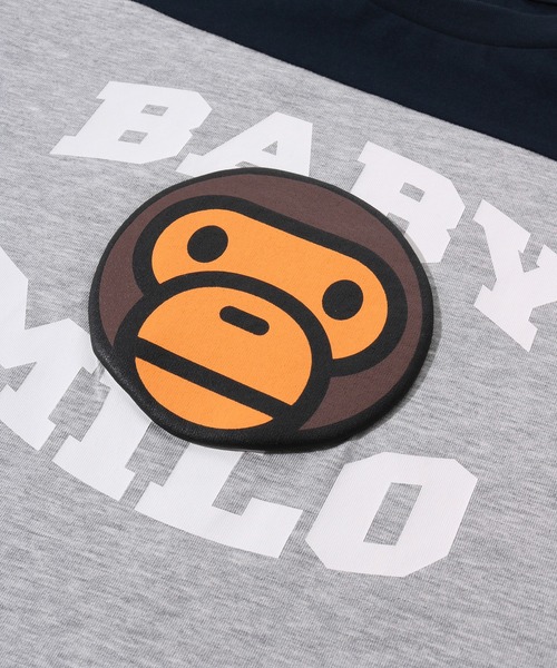 A BATHING APE(アベイシングエイプ)の「BABY MILO FOOTBALL TEE(Tシャツ/カットソー・キッズ・グレー/イエロー・110/100/130/90/140)」の5枚目の写真