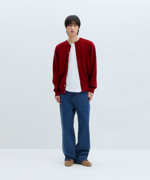 LEIRE（ルアール）の「エブリデイラウンドニットカーディガン[レッド]（カーディガン/ボレロ・メンズ・その他・X-LARGE/LARGE/MEDIUM）」の5枚目の写真