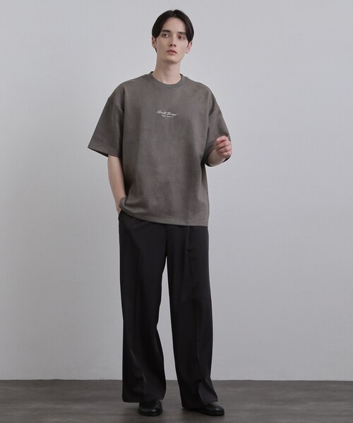 tk.TAKEO KIKUCHI（ティーケータケオキクチ）の「ポンチスエードタッチTシャツ（Tシャツ/カットソー・メンズ・アイボリー/ライトグレー/チャコールグレー・04/03/02）」の14枚目の写真