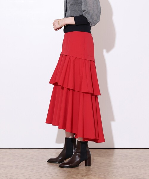 allureville(アルアバイル)の「ラッフルティアードスカート(スカート・レディース・レッド/ブラック・2/1)」の16枚目の写真
