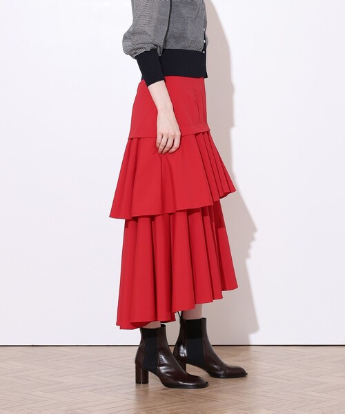 allureville(アルアバイル)の「ラッフルティアードスカート(スカート・レディース・レッド/ブラック・2/1)」の17枚目の写真