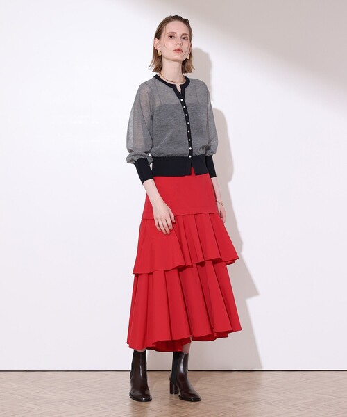 allureville(アルアバイル)の「ラッフルティアードスカート(スカート・レディース・レッド/ブラック・2/1)」の19枚目の写真