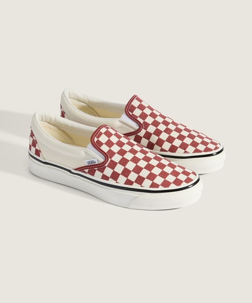 VANS(バンズ)の「VANS PREMIUM スリッポン / LX Classic Slip-On 98 CHECKERB VN000D9PGWR1(スリッポン・メンズ・エンジ・11/6/8/10/9/8.5/9.5/10.5/11.5/6.5/5/7/7.5/5.5/12)」の2枚目の写真