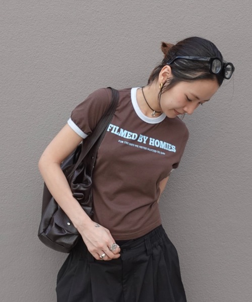 TEEN BOOP(ティーンブープ)の「OLDロゴリンガーTee(Tシャツ/カットソー・レディース・オフホワイト/ブラウン・FREE)」の2枚目の写真