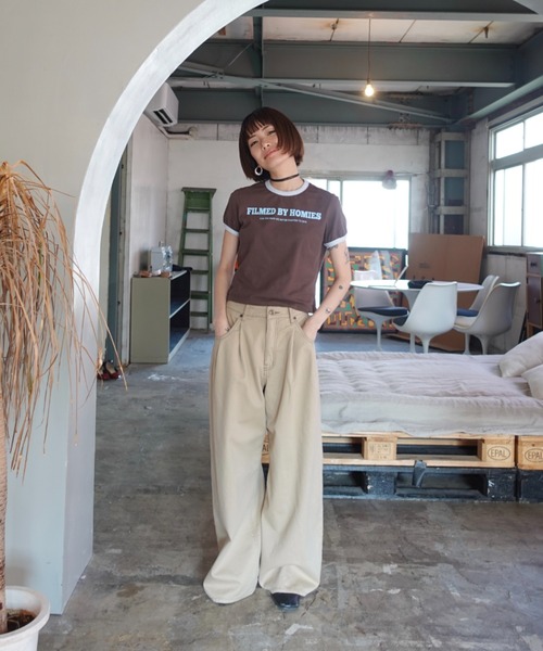 TEEN BOOP(ティーンブープ)の「OLDロゴリンガーTee(Tシャツ/カットソー・レディース・オフホワイト/ブラウン・FREE)」の10枚目の写真