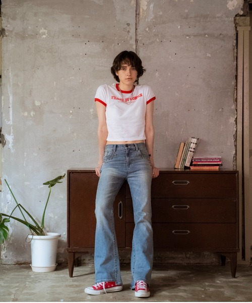 TEEN BOOP(ティーンブープ)の「OLDロゴリンガーTee(Tシャツ/カットソー・レディース・オフホワイト/ブラウン・FREE)」の4枚目の写真