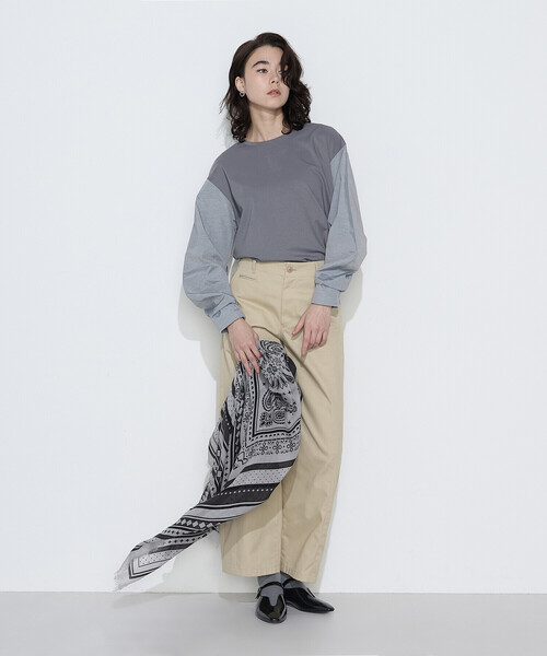 COMME CA(コムサ)の「〔 Sサイズ 〕 TCポンチ 異素材プルオーバー(Tシャツ/カットソー・レディース・サックスブルー・5号)」の10枚目の写真