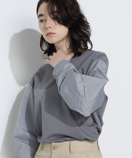 COMME CA(コムサ)の「〔 Sサイズ 〕 TCポンチ 異素材プルオーバー(Tシャツ/カットソー・レディース・サックスブルー・5号)」の16枚目の写真