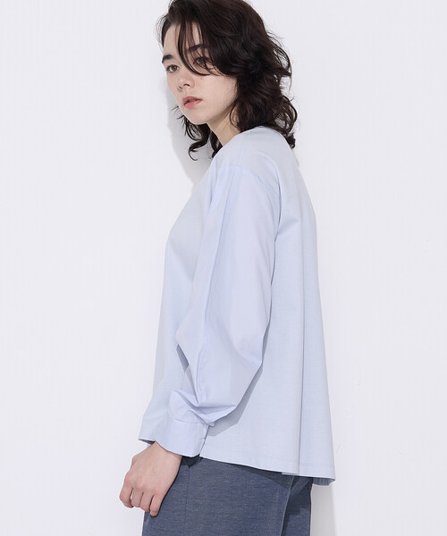 COMME CA(コムサ)の「〔 Sサイズ 〕 TCポンチ 異素材プルオーバー(Tシャツ/カットソー・レディース・サックスブルー・5号)」の19枚目の写真