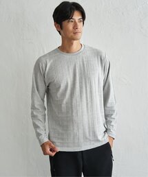 IKKA LOUNGE（イッカラウンジ）の「【吸水速乾】リンクスチェックジャカードロンT（Tシャツ/カットソー）」