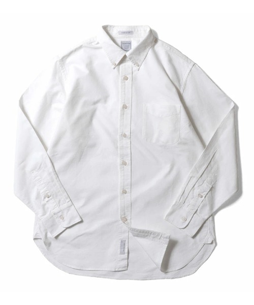 HOUSTON(ヒューストン)の「HOUSTON ヒューストン OXFORD B/D SHIRT(CLASSIC FIT) オックスフォード ボタンダウンシャツ 長袖 クラシックフィット(シャツ/ブラウス・メンズ・オリーブ/ピンク/ホワイト/ブラック/ネイビー・18.5/17.5/16.5/15.5)」の2枚目の写真