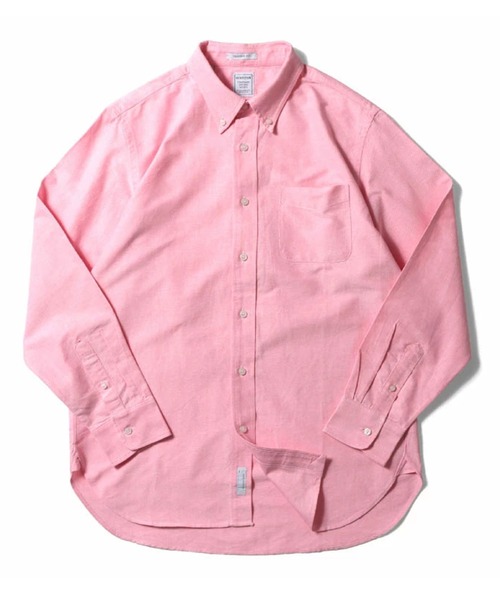 HOUSTON(ヒューストン)の「HOUSTON ヒューストン OXFORD B/D SHIRT(CLASSIC FIT) オックスフォード ボタンダウンシャツ 長袖 クラシックフィット(シャツ/ブラウス・メンズ・オリーブ/ピンク/ホワイト/ブラック/ネイビー・18.5/17.5/16.5/15.5)」の10枚目の写真